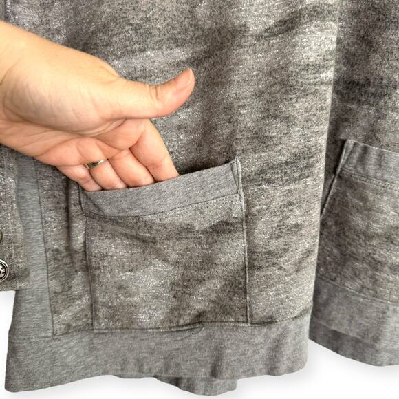 Soft Surroundings Camo Print Long Sleeve Blouse With Silver Buttons Women's L - Picture 5 of 10